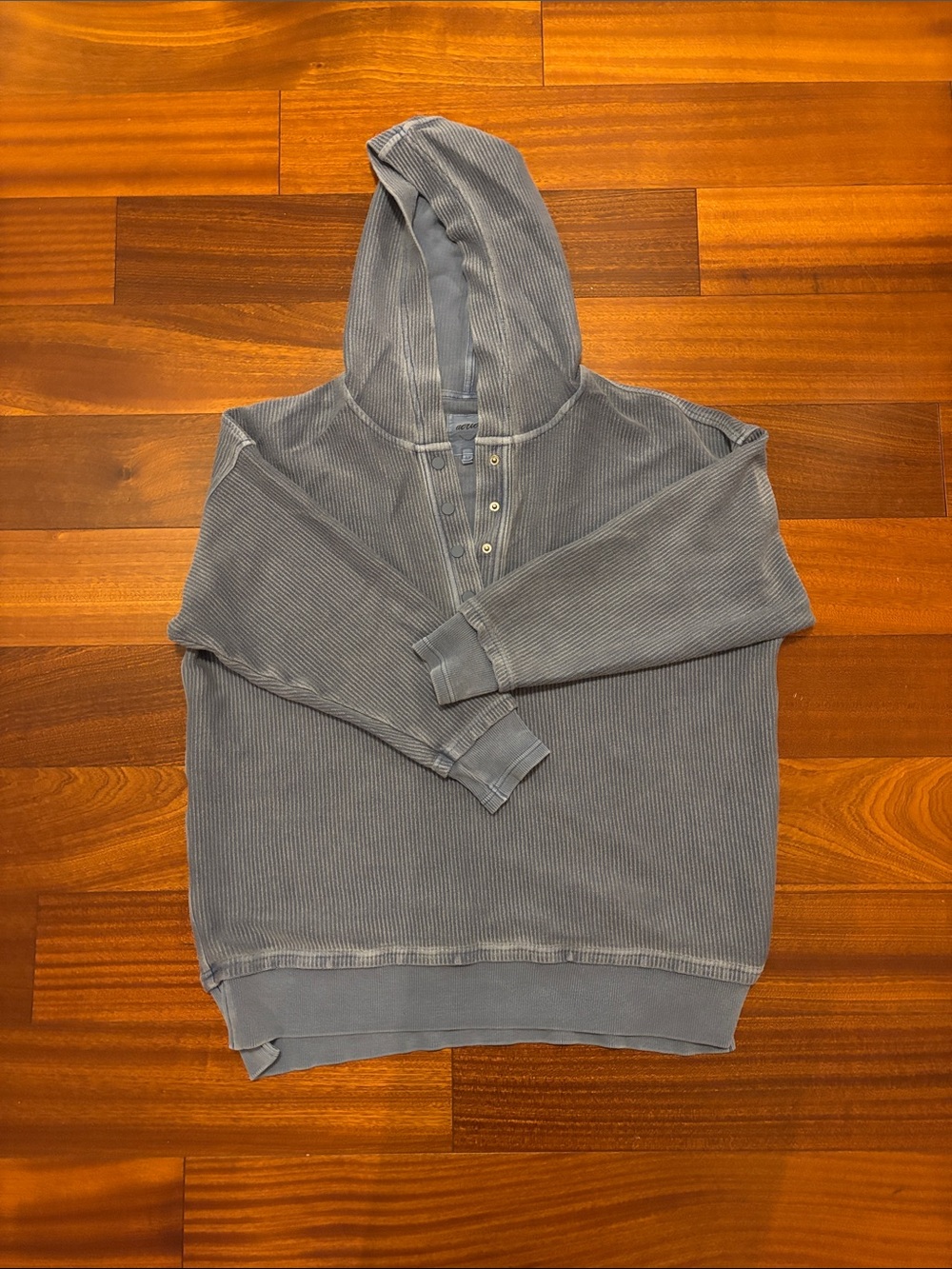 Aerie Women’s - Washed Blue Ribbed Hoodie Shirt
